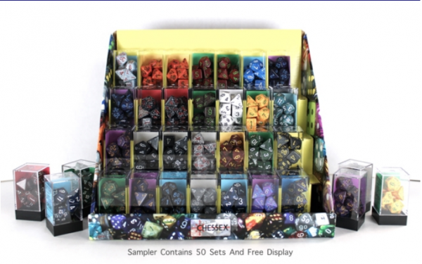 Chessex Sampler: Box of 50 Speckled Polyhedral Dice Sets [Retail Only]