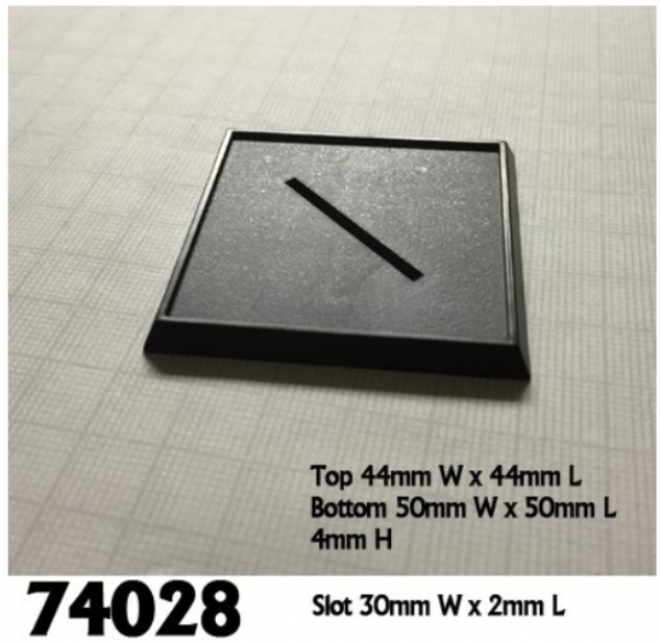 Accessories: 2 Inch Square Plastic Gaming Base (10)