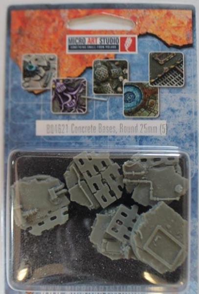 Battle Bases: Concrete Bases, Round 25mm (5)