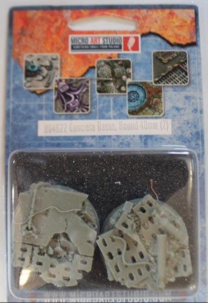 Battle Bases: Concrete Bases, Round 40mm (2)