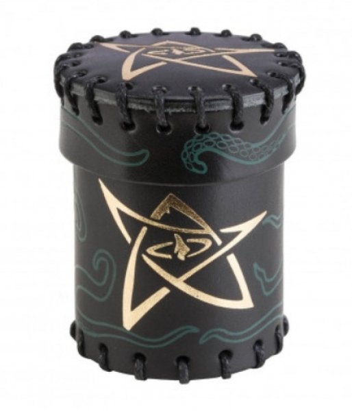 Call of Cthulhu Black & Green-golden Leather Dice Cup