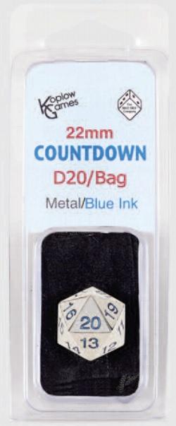 Countdown D20 Die w/Bag