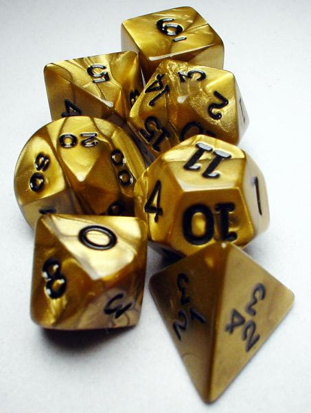 Koplow RPG Dice Sets: Gold/Black Olympic Polyhedral 7-Die Set