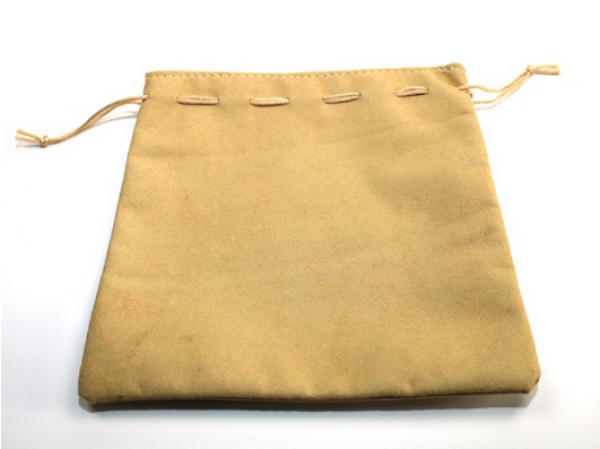 Dice Bags: Tan Leather Bag (7''x8'')