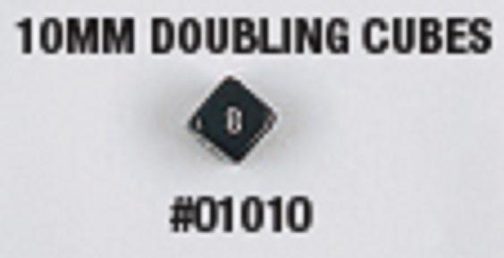 10MM Opaque Doubling Cube Black/White