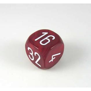 30MM Pearl Doubling Cube Burgundy/White