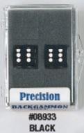 Black Opaque Precision Dice w/White Pips D6 16mm Pack of 2