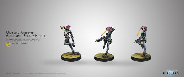 Infinity (#630) Mercenaries: Miranda Ashcroft, Authorized Bounty Hunter (Combi Rifle)