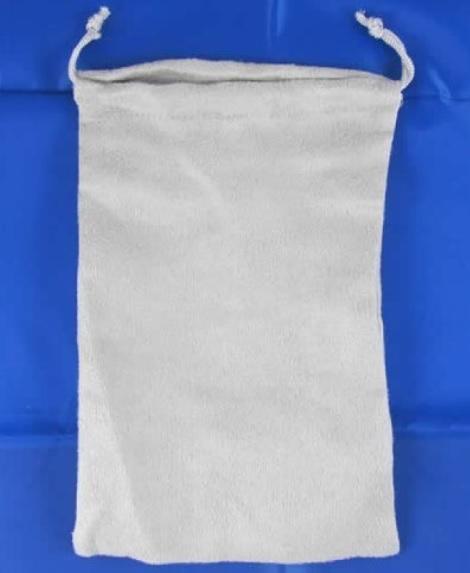 Dice Bags: Micro Suede Dice Bag - Gray (6in x 9in)