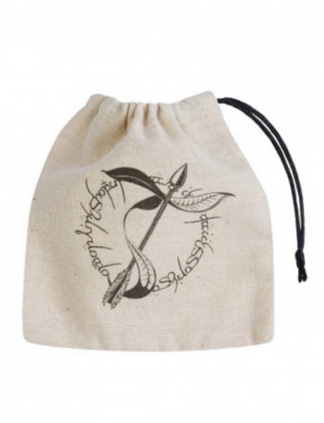 Dice Accessories: Elvish Beige & Black Basic Dice Bag