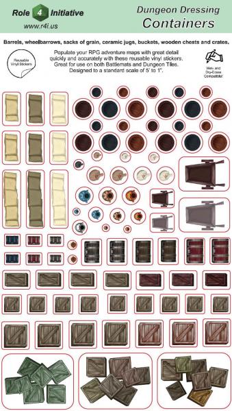 Dungeon Dressing: Containers (Vinyl Stickers)