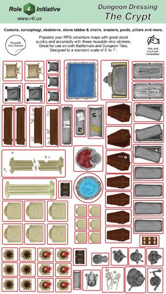 Dungeon Dressing: The Crypt (Vinyl Stickers)