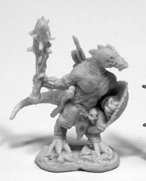 Dark Heaven Bones: Lizardman W/Club & Shield