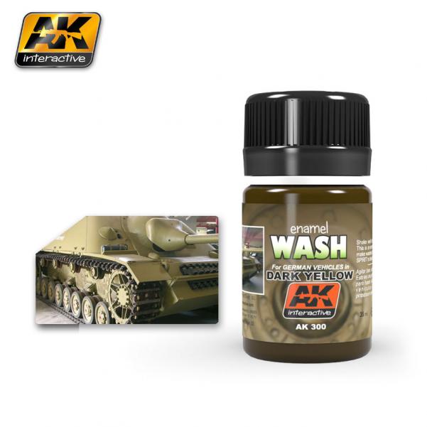 AK-Interactive: (Weathering) WASH FOR DARK YELLOW VEHICLES