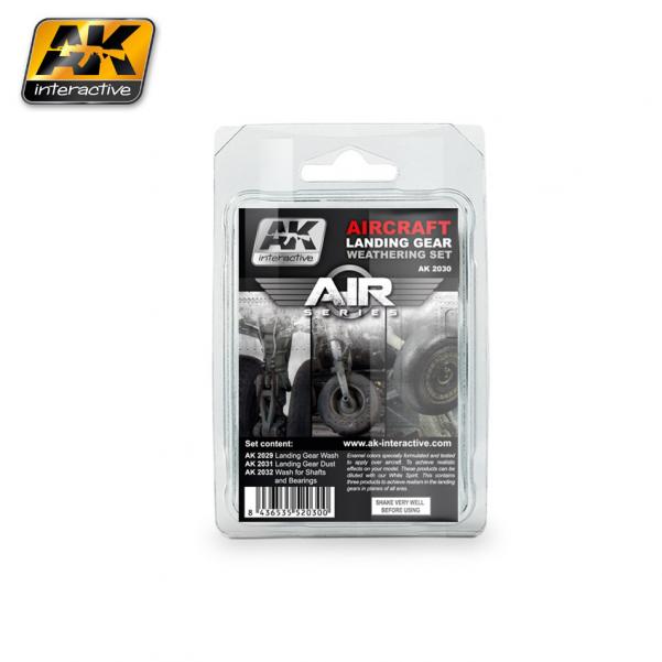 AK-Interactive: (Weathering) AIRCRAFT LANDING GEAR WEATHERING SET