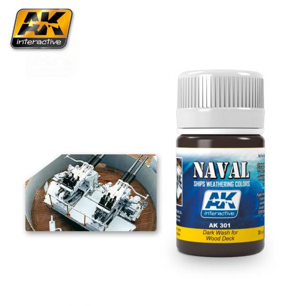 AK-Interactive: (Weathering) DARK WASH FOR WOOD DECKS