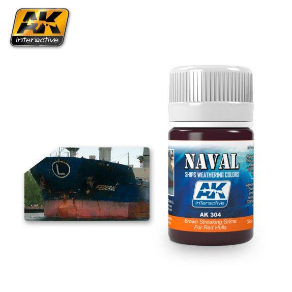 AK-Interactive: (Weathering) BROWN STREAKING GRIME FOR RED HULLS