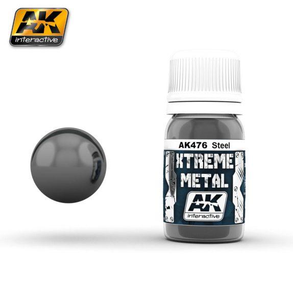 AK-Interactive: (Metalics) XTREME METAL STEEL 30ml