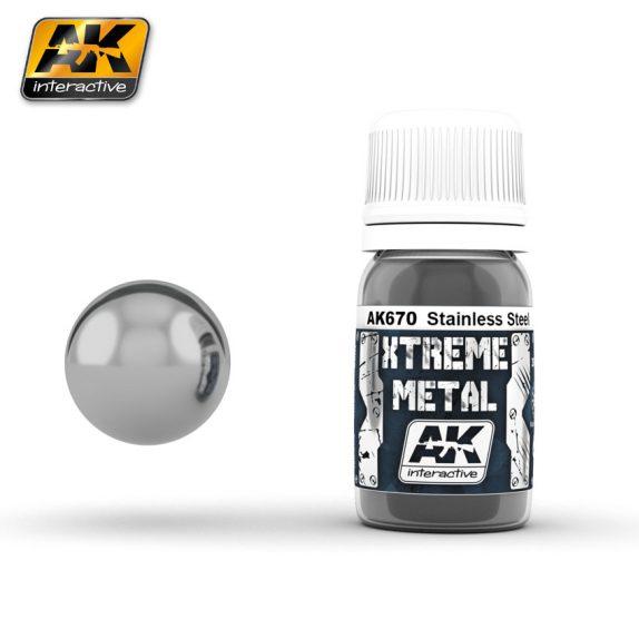 AK-Interactive: (Metalics) Xtreme Metal Stainless Steel (30ml)