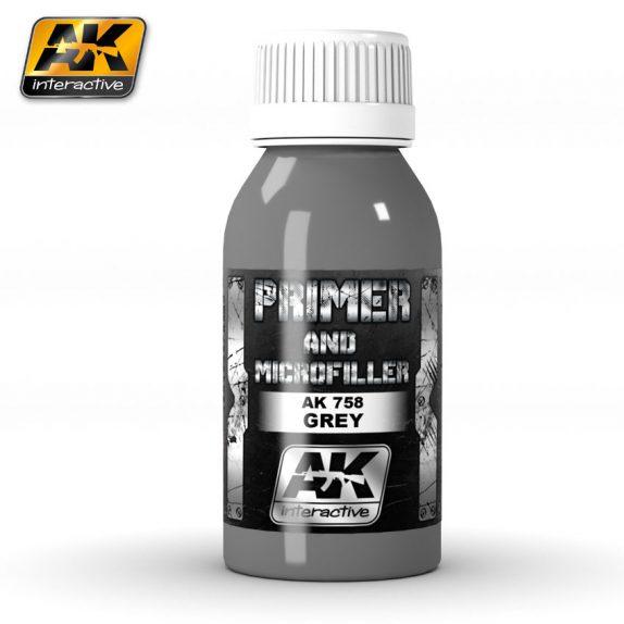 AK-Interactive: (Metalics) Grey Primer And Microfiller (100ml)