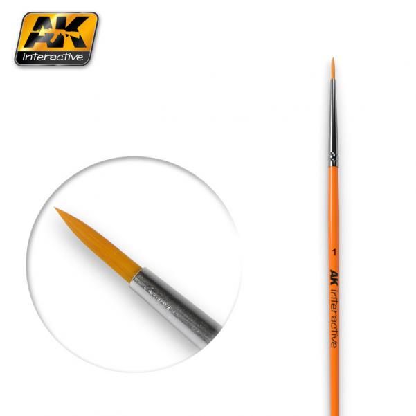 AK-Interactive: (Brushes) Round Brush 1 Synthetic