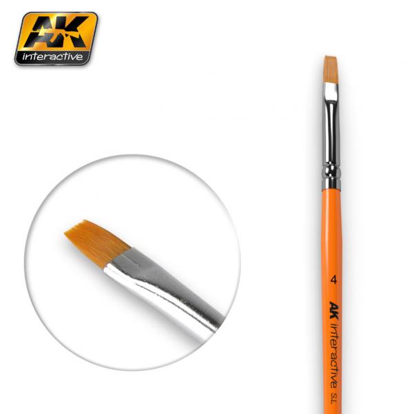 AK-Interactive: (Brushes) Flat Brush 4 Synthetic