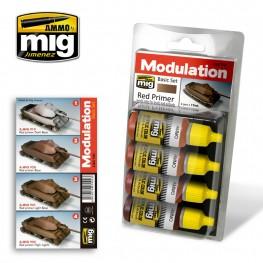 AMMO: Acrylic Paint Set - (Smart Modulation) Red Primer Modulation Set
