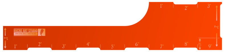 Miniature Tokens & Templates: Age of Sigmar 9 inch Range Ruler - Orange
