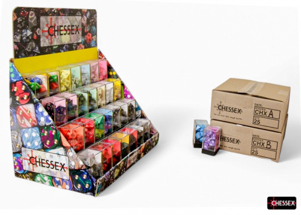 Chessex Sampler: Box of 50 Opaque Polyhedral Dice Sets [Retail Only]