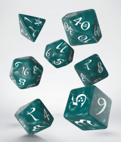 Exotic Dice: Classic RPG Dice Set - Stormy & White (7)