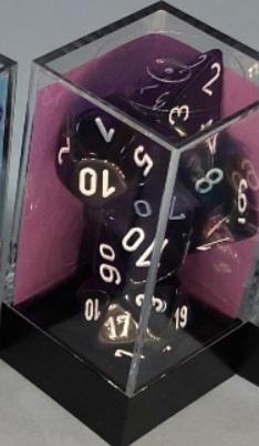 Chessex RPG Dice Sets: Translucent Polyhedral Purple/white 7-Die Set