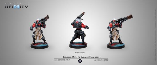 Infinity (#750) Combined Army: Kurgats, Reg. of Assault Engineers (AUTOCANNON) (1)