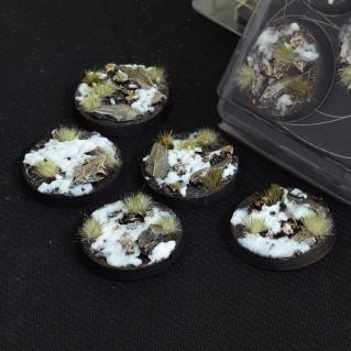 Battle Ready Bases: Winter Round 40mm (x5)