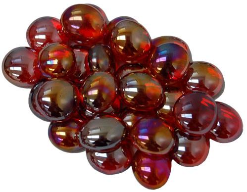 Chessex Gaming Stones: Crystal Red Iridized (20+ in 5 1/2'' Tube)