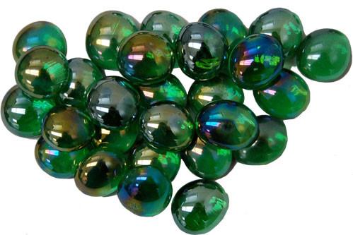 Chessex Gaming Stones: Crystal Green Iridized (20+ in 5 1/2'' Tube)