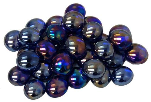 Chessex Gaming Stones: Crystal Dark Blue Iridized (20+ in 5 1/2'' Tube)