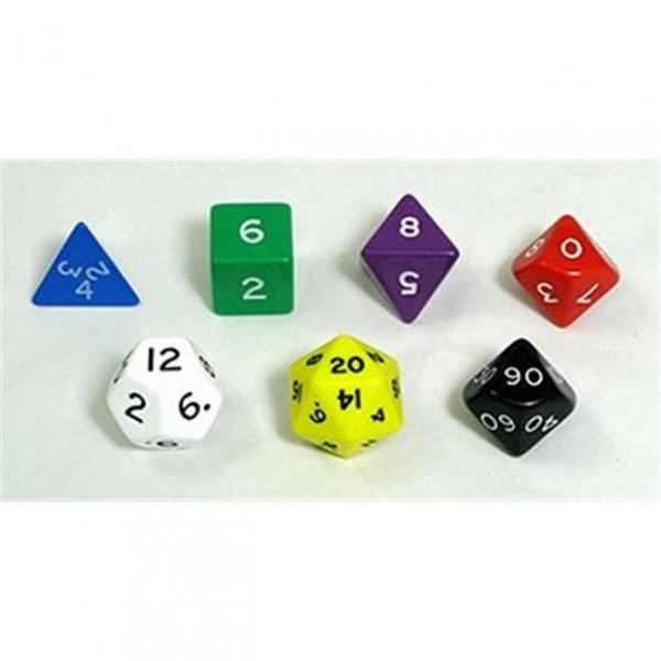 Dice: Jumbo Polyhedral Dice Set (7)