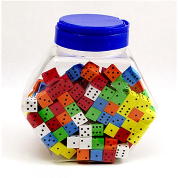Dice: 16Mm Foam Dice Tub Of Assorted Color (200)