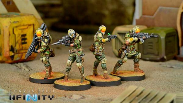 Infinity (#766) Non-Aligned Armies NA2:  Brawlers, Mercenary Enforcers (4)