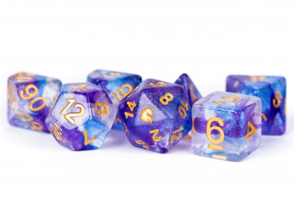 Metallic Dice: Unicorn RESIN Polyhedral Dice Set - Midnight Fantasy (7)