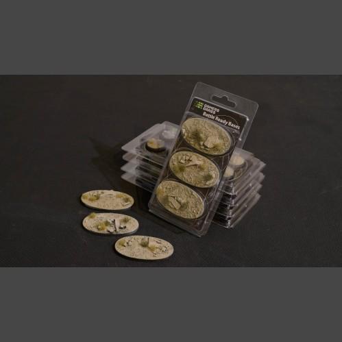 Battle Ready Bases: Arid Steppe Oval 75mm (x3)