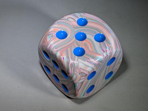 Chessex Dice Sets: Festive™ 50mm Pop Art™/blue d6
