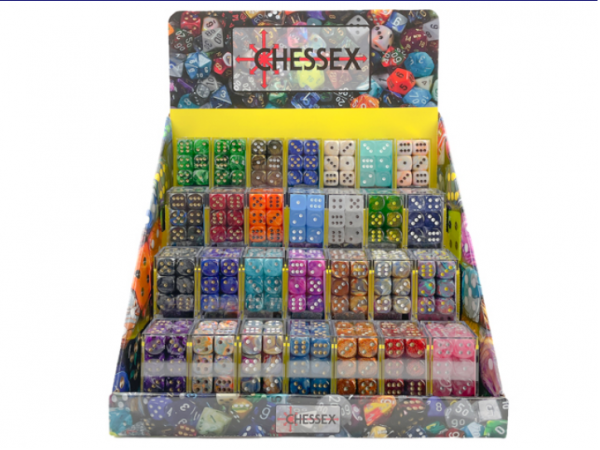 Chessex Sampler: Box of 50 Classic 16mm d6 Dice Sets Display [Retail Only]
