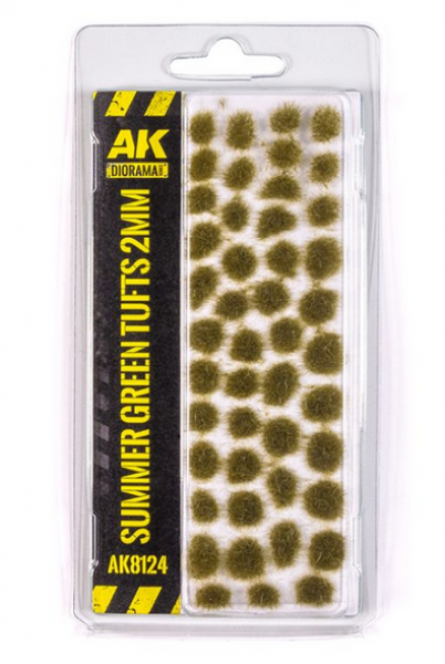 AK-Interactive: Vegetation (Tufts) - Summer Green Tufts 2mm (new for 2024)