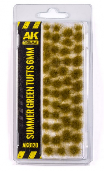 AK-Interactive: Vegetation (Tufts) - Summer Green Tufts 6mm (new for 2024)