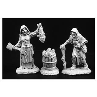 Reaper Bones Black: Dreadmere Townsfolk - Fishwife & Crone (2)