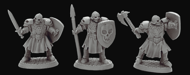 Reaper Bones Black: Maggotcrown Men at Arms (3)