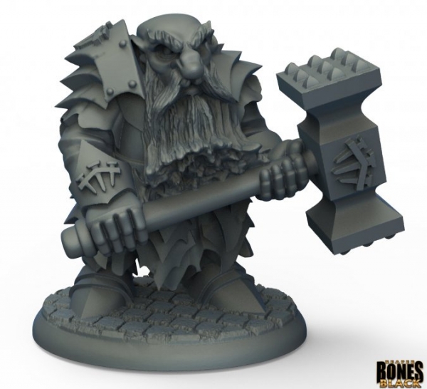 Reaper Bones Black: Dark Dwarf Pounder
