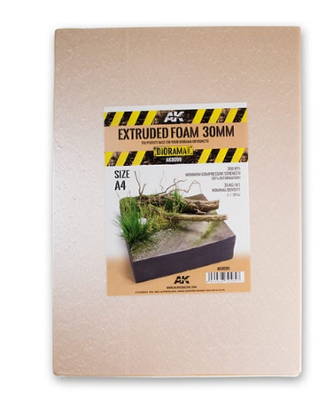 AK-Interactive: Extruded Foam 30mm (size A4)