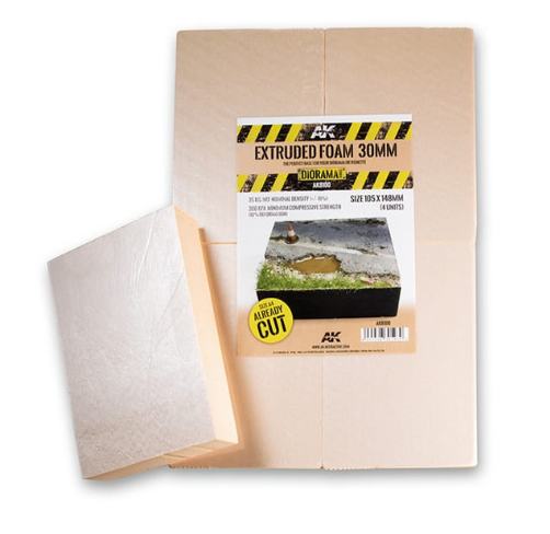 AK-Interactive: Extruded Foam 30mm (size A4, pre-cut)